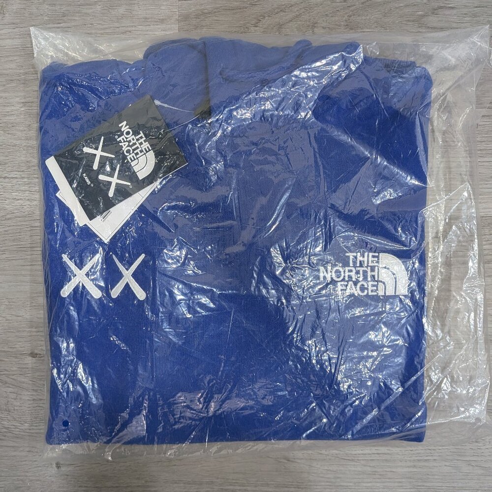 Kaws x The North Face Popover Hoodie Bolt Blue Mens Size S